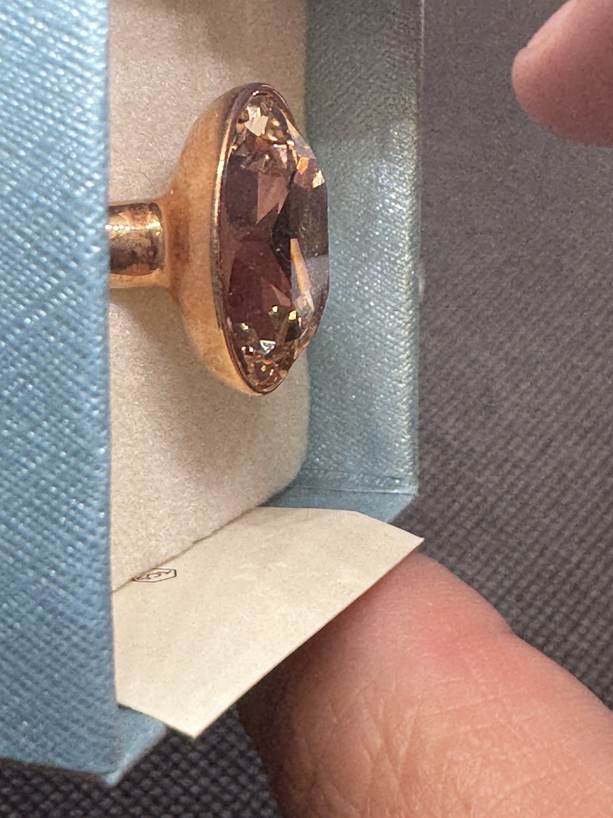 Touchstone Crystal By Swavorski: Blush Ring Size 7 R3196-7