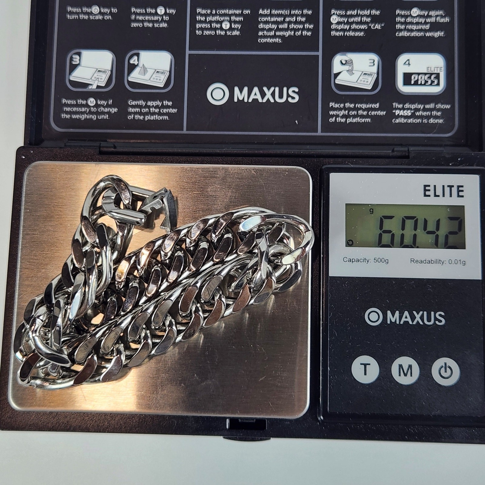 Stainless Steel Silver 12.5mm Heavy Miami Cuban Link 7.75″ Bracelet