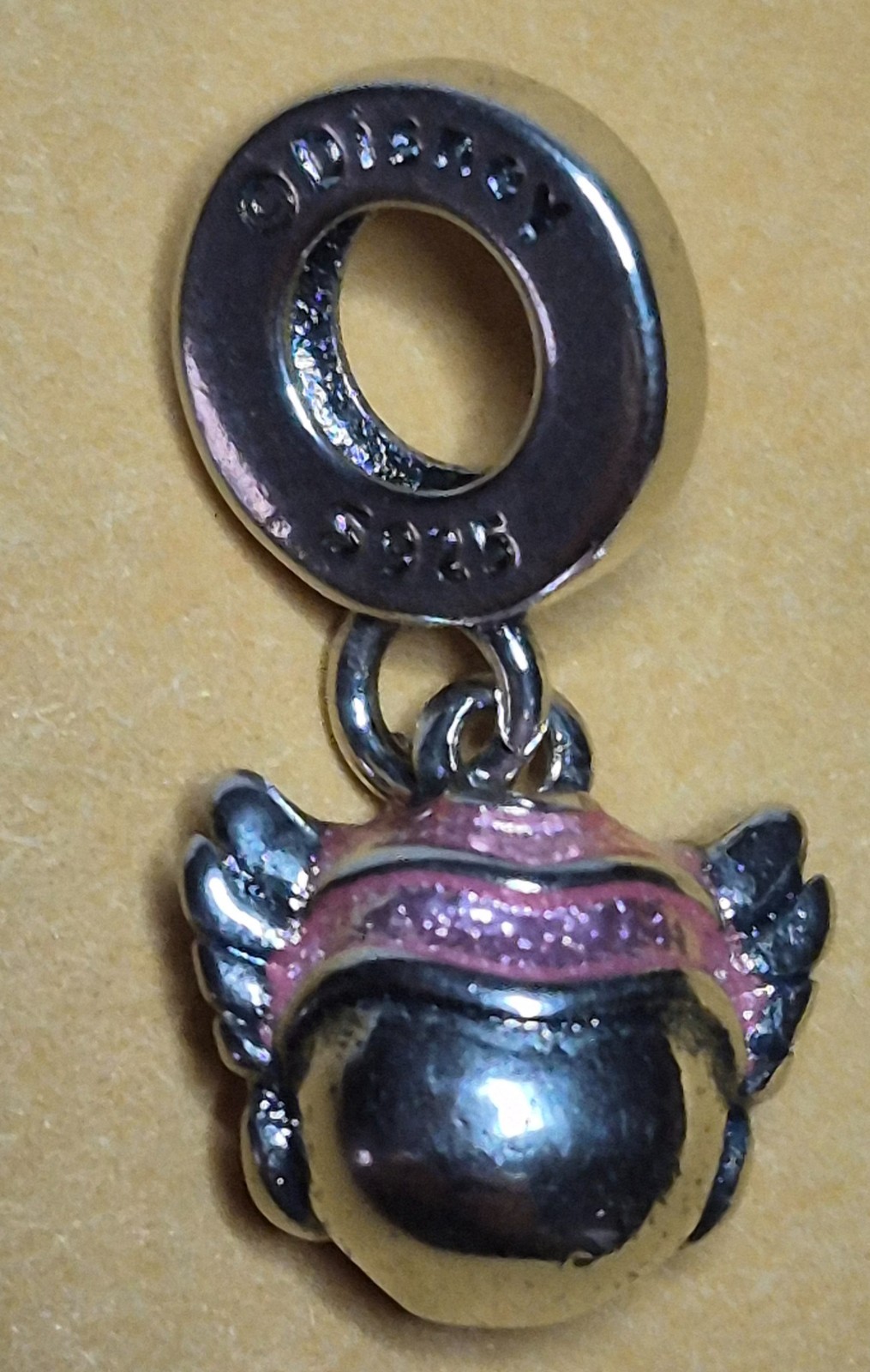 Chinese New Year Dragon Pendant Charm Sterling Silver 925 pink Enamel