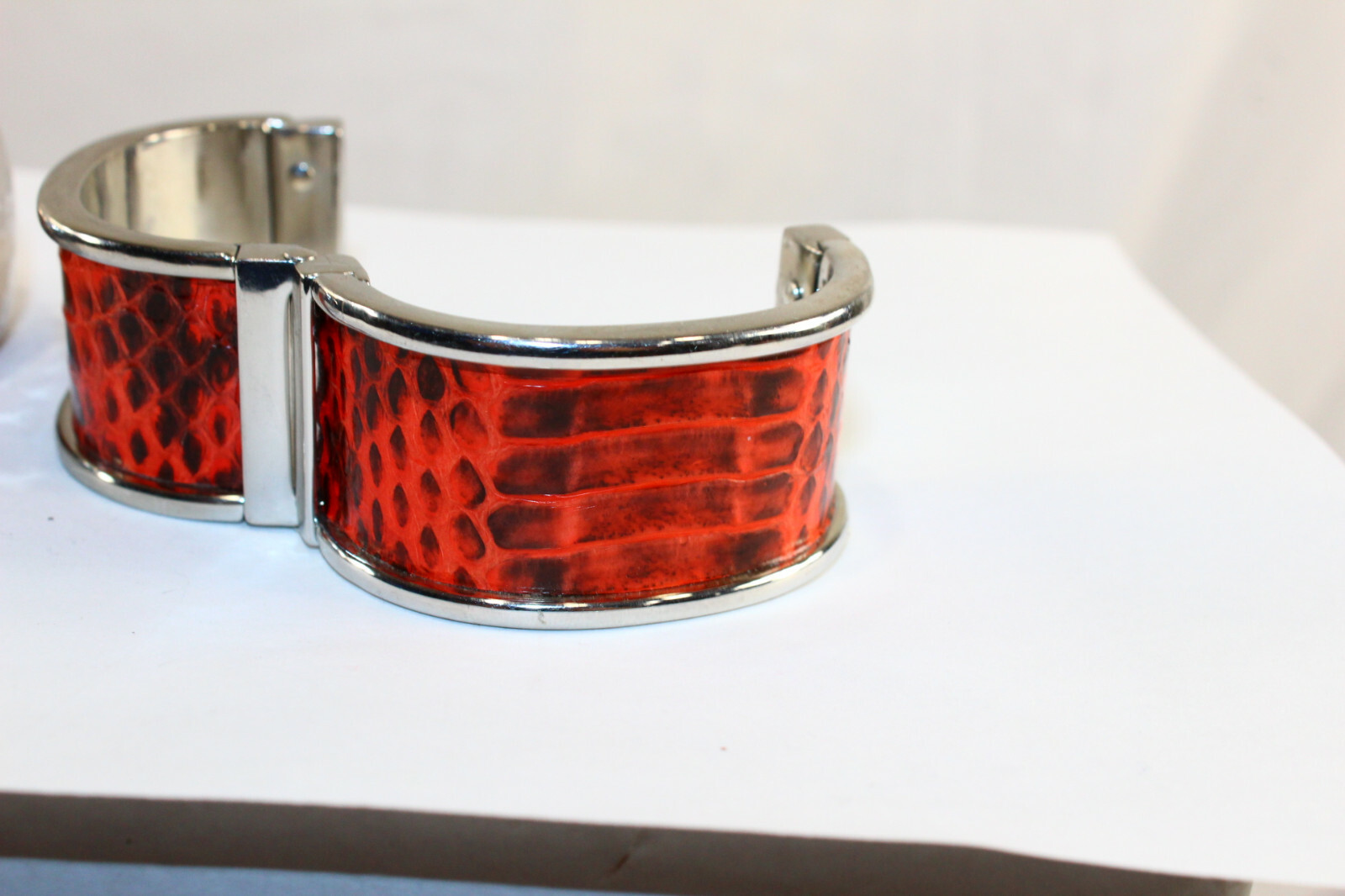 3 Heavy Chunky Wide Clasp Bracelet Faux Leather Fashion Jewelry