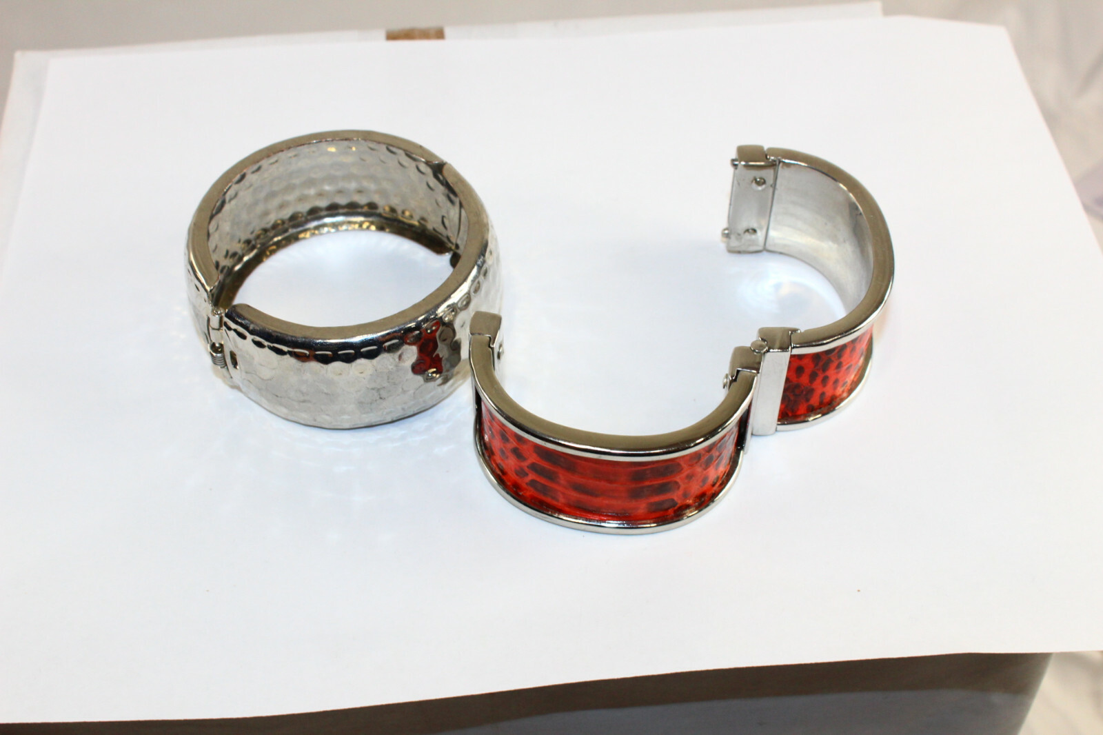 3 Heavy Chunky Wide Clasp Bracelet Faux Leather Fashion Jewelry