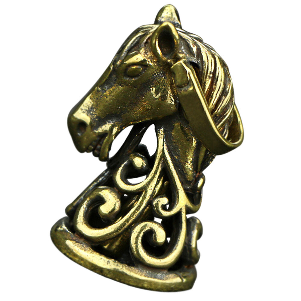 Vintage Horse Cast Iron Brass Bell Antique Pendant Keychain Bronze