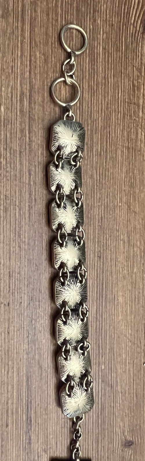 Big Rhinestone Bracelet 7-8 Inch Gold Base