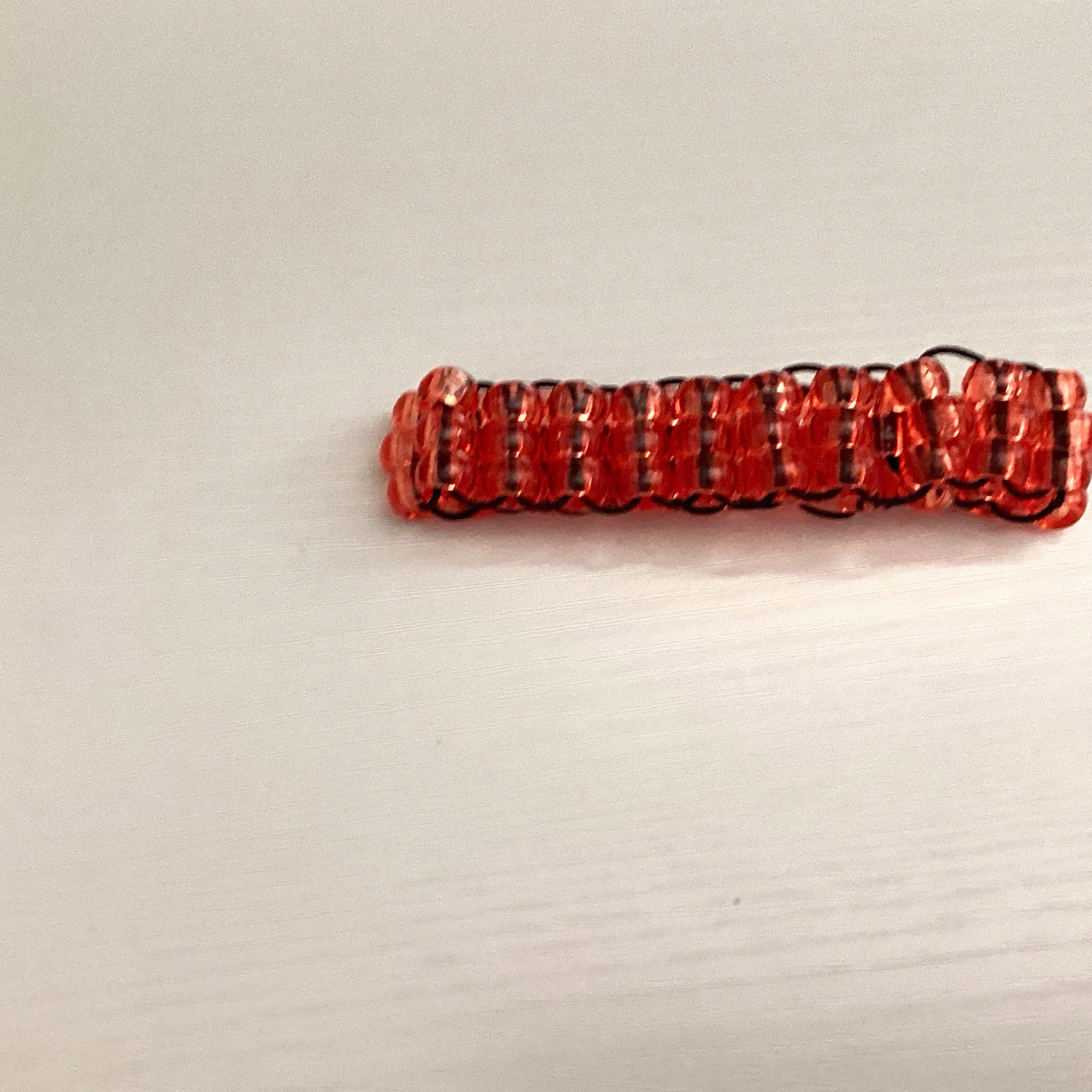 Orange Plastic Stretch Beaded Bracelet Fit, Beaded Style