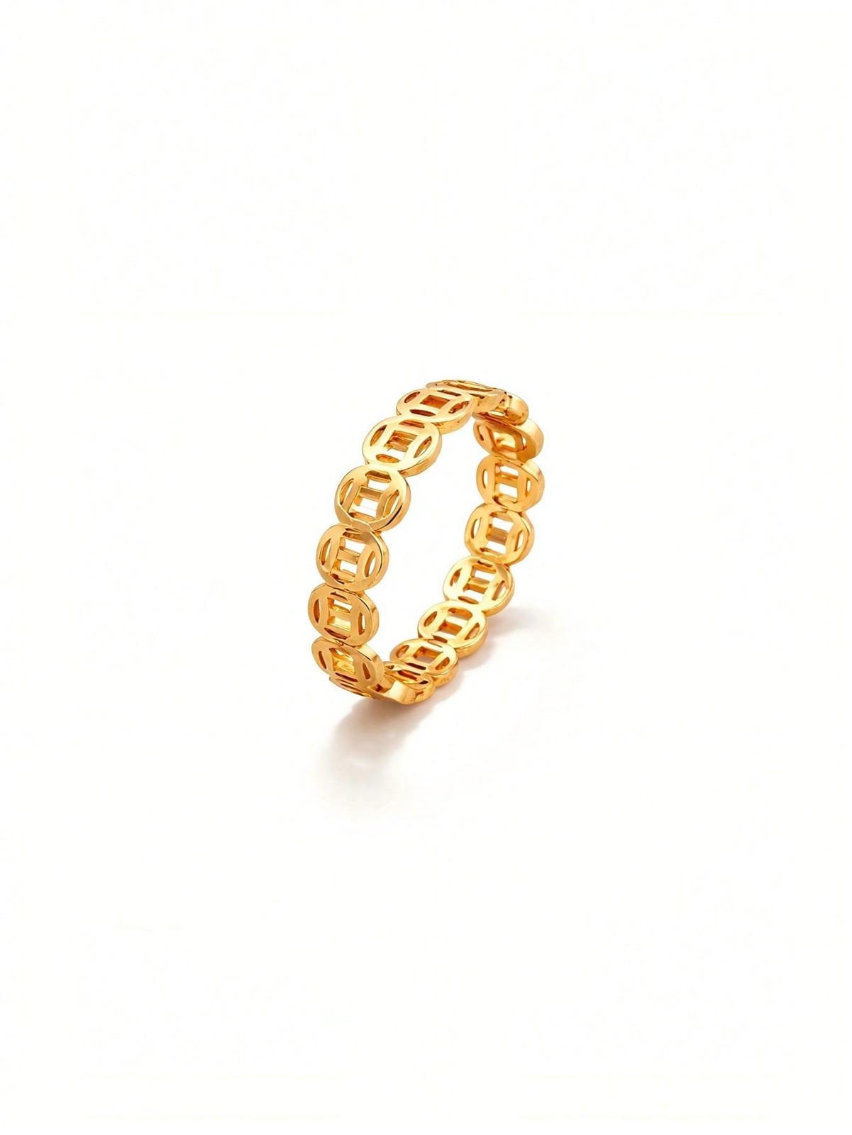 Chinese Tranditional Coin Ring for Wealth and Good Luck, Feng Shui Lucky Ring