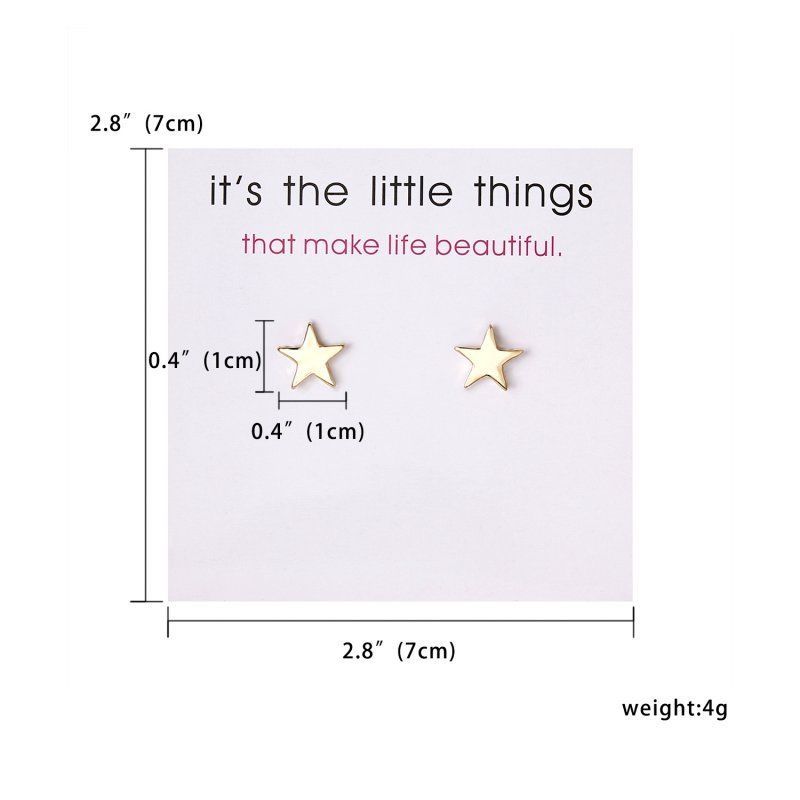 Cute New Fashion Jewelry Petite Yellow Gold Alloy Star Stud Post Earrings