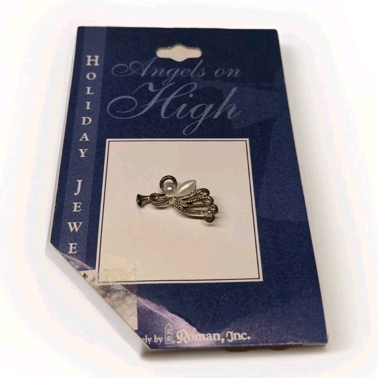 Vintage Christmas Angels on High Holiday Jewelry NIB 2002 Roman, Inc Rare USA