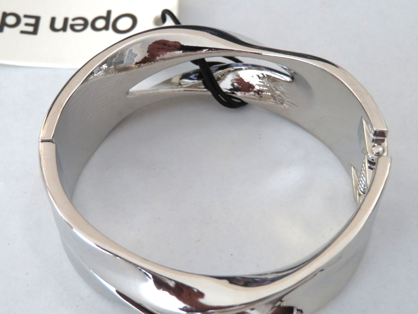 NORDSTROM OPEN EDIT SILVER HINGE CUFF