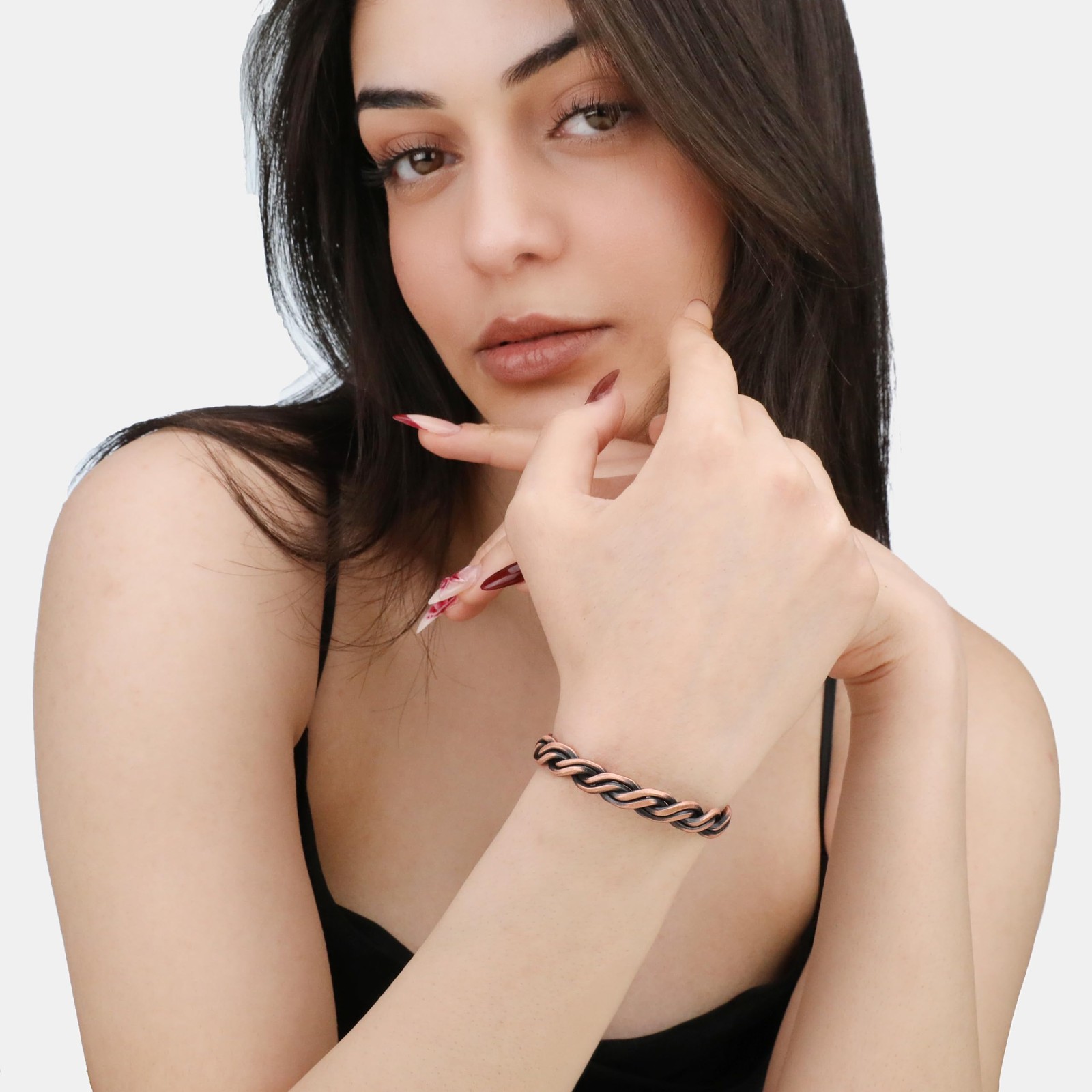 Handmade Elegant Copper Bracelet for Women and Men-Pure Copper Bracelet for P…