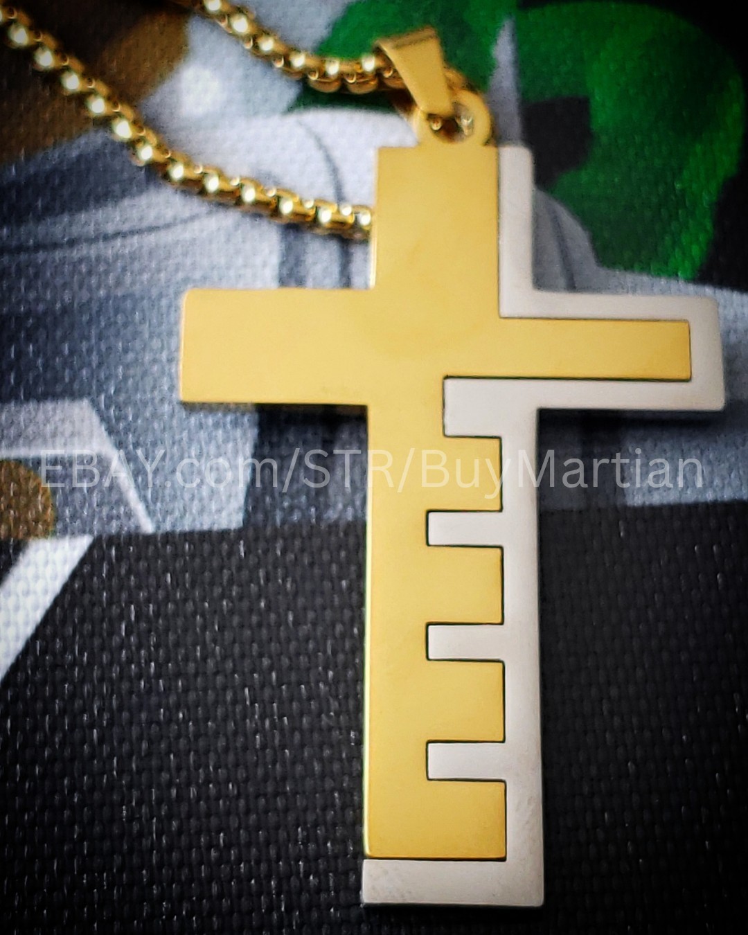 Gold Lord’s Prayer Cross Necklace Ships from USA Christian Gift