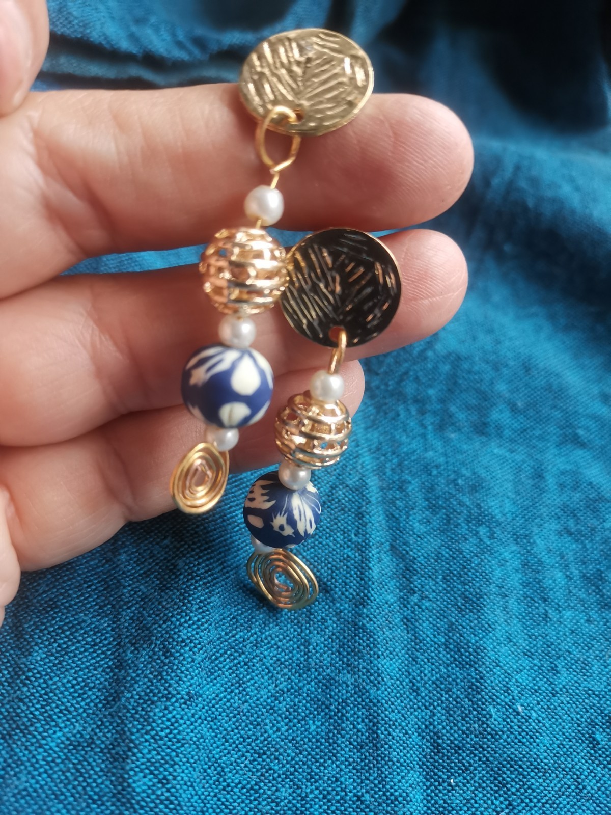 Handmade And Unique earrings, No Pair Is The Same, Wire And Beads Dangle Drop