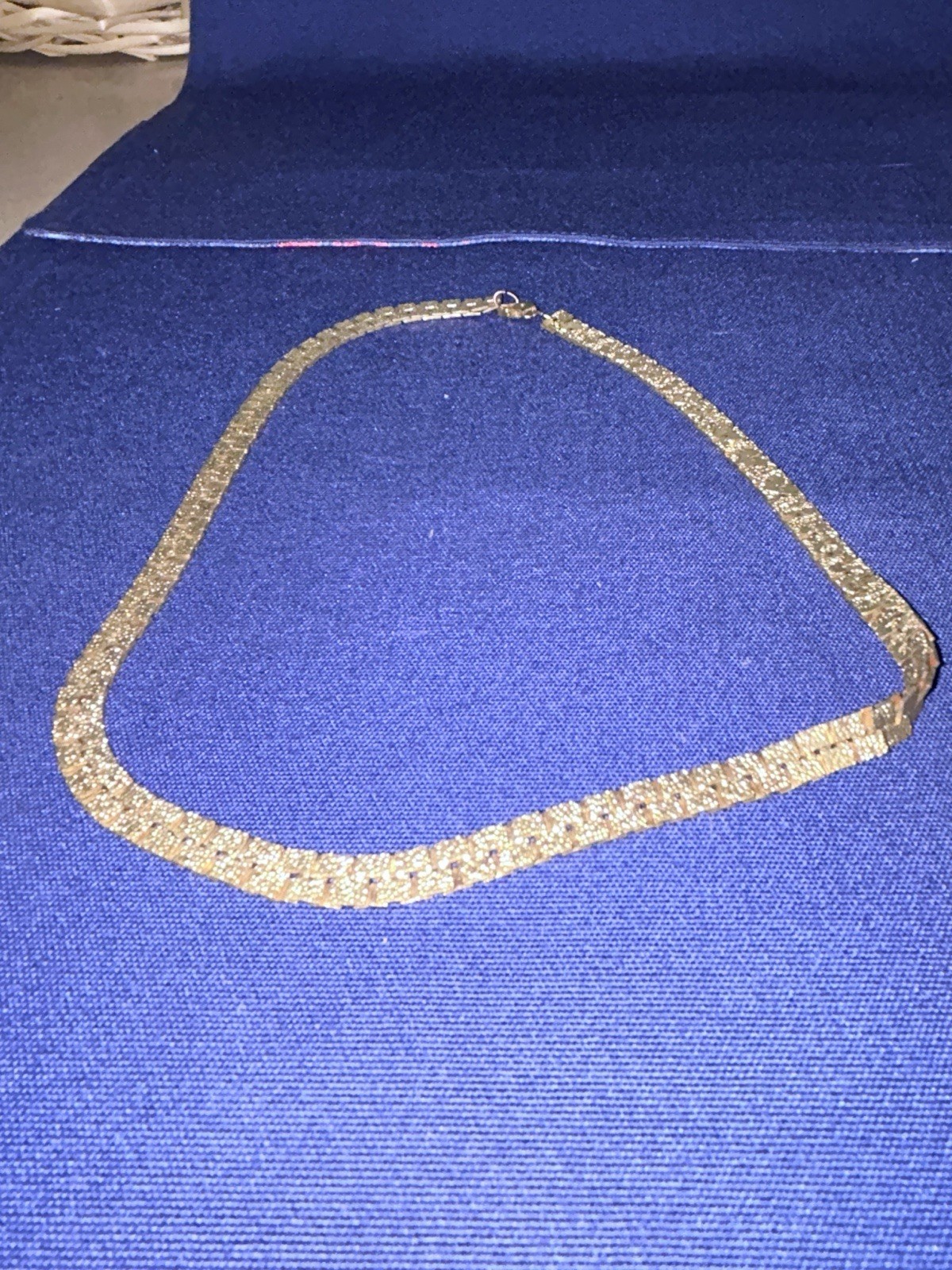 Vintage 1980s Gold Plated “I Love You” Text Link Chain Necklace – 19″