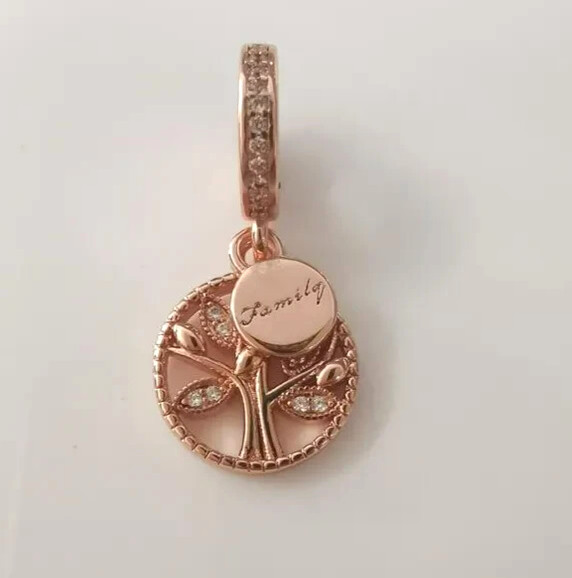 Authentic Pandora Family Tree Dangle Rose moments charm