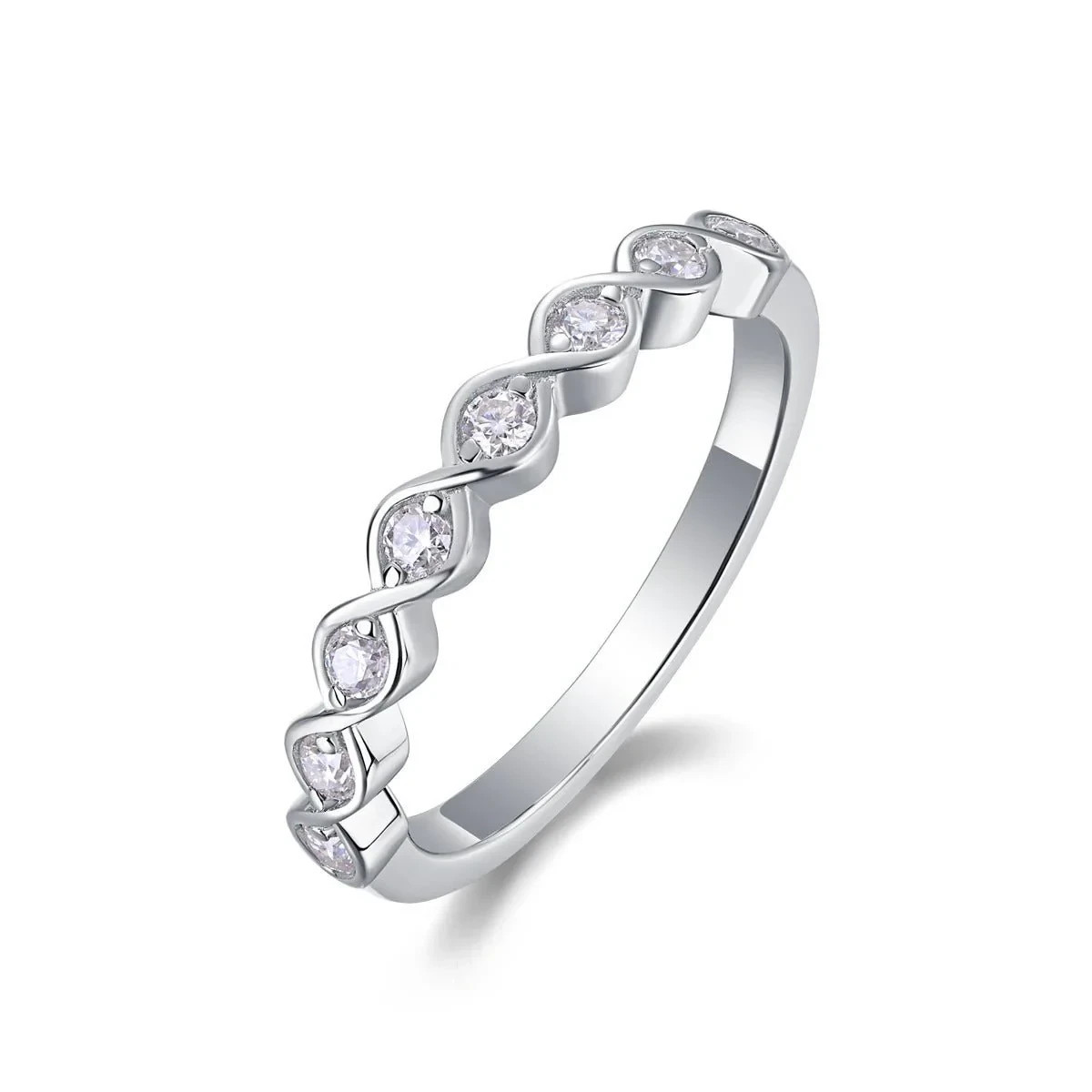 2 Carats Moissanite Ring S925 Silver VVS1 D Color GRA Cert Free Engraving Gift