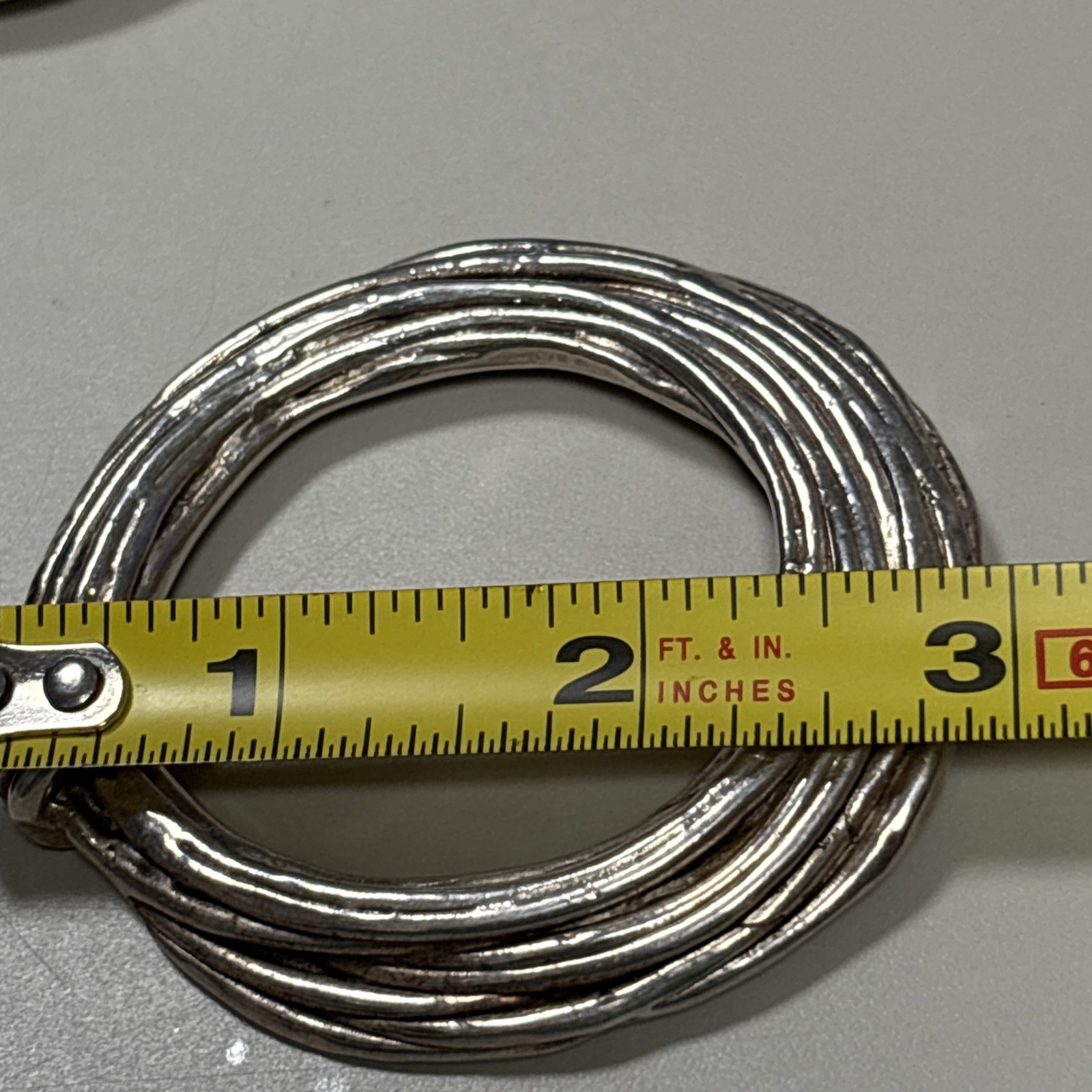 Israel Sterling Silver 925 Earrings; 28grams; Multistrand Nest Design