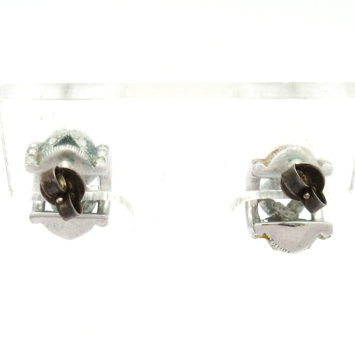 FOXEY Silver Clear Hardware Rhinestones Earrings
