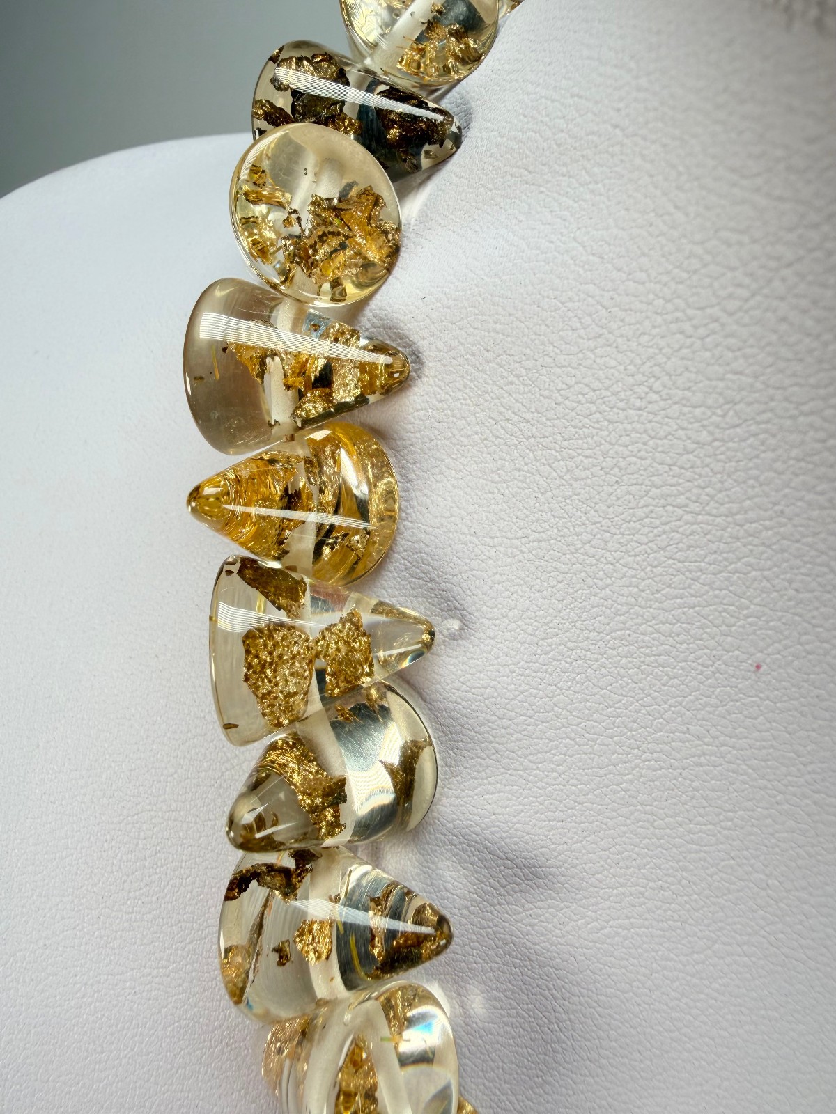 Jackie Brazil “Corina” Small Cones Gold Flakes 55cm Necklace ( N0058 )