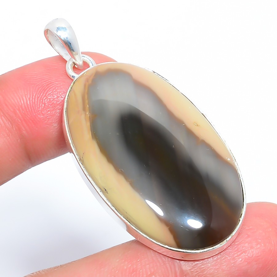 Imperial Jasper – Guadalajara Silver Handmade Pendant 2.03″ T92