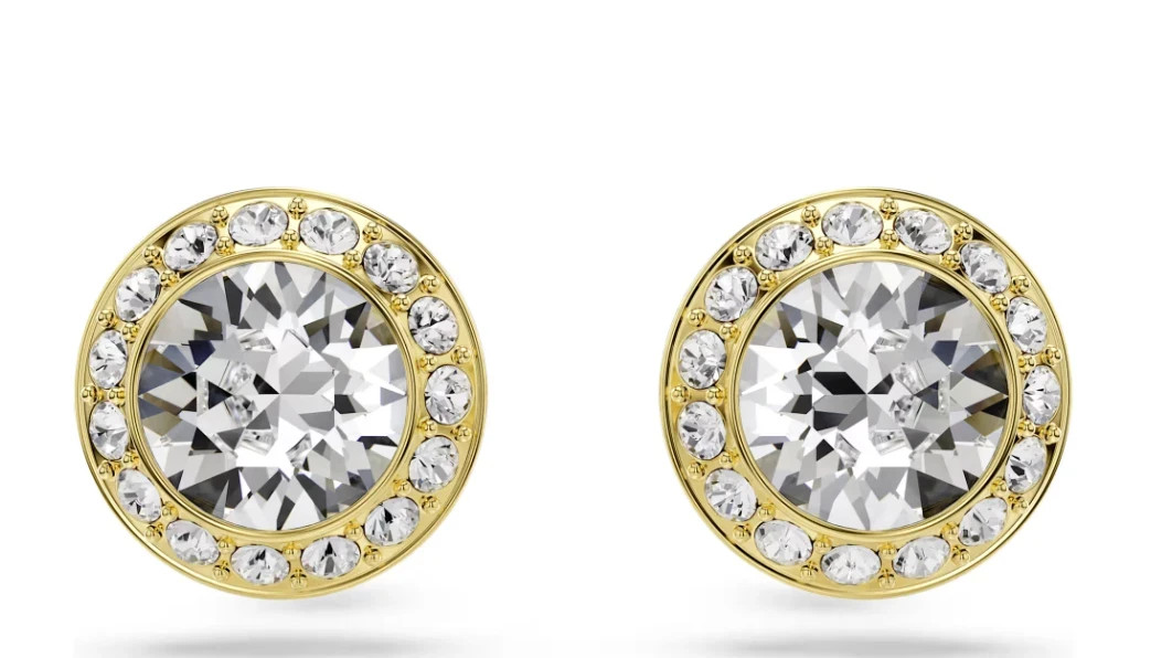 Swarovski Una Angelic set Set (3), Round cut, White, Gold-tone plated