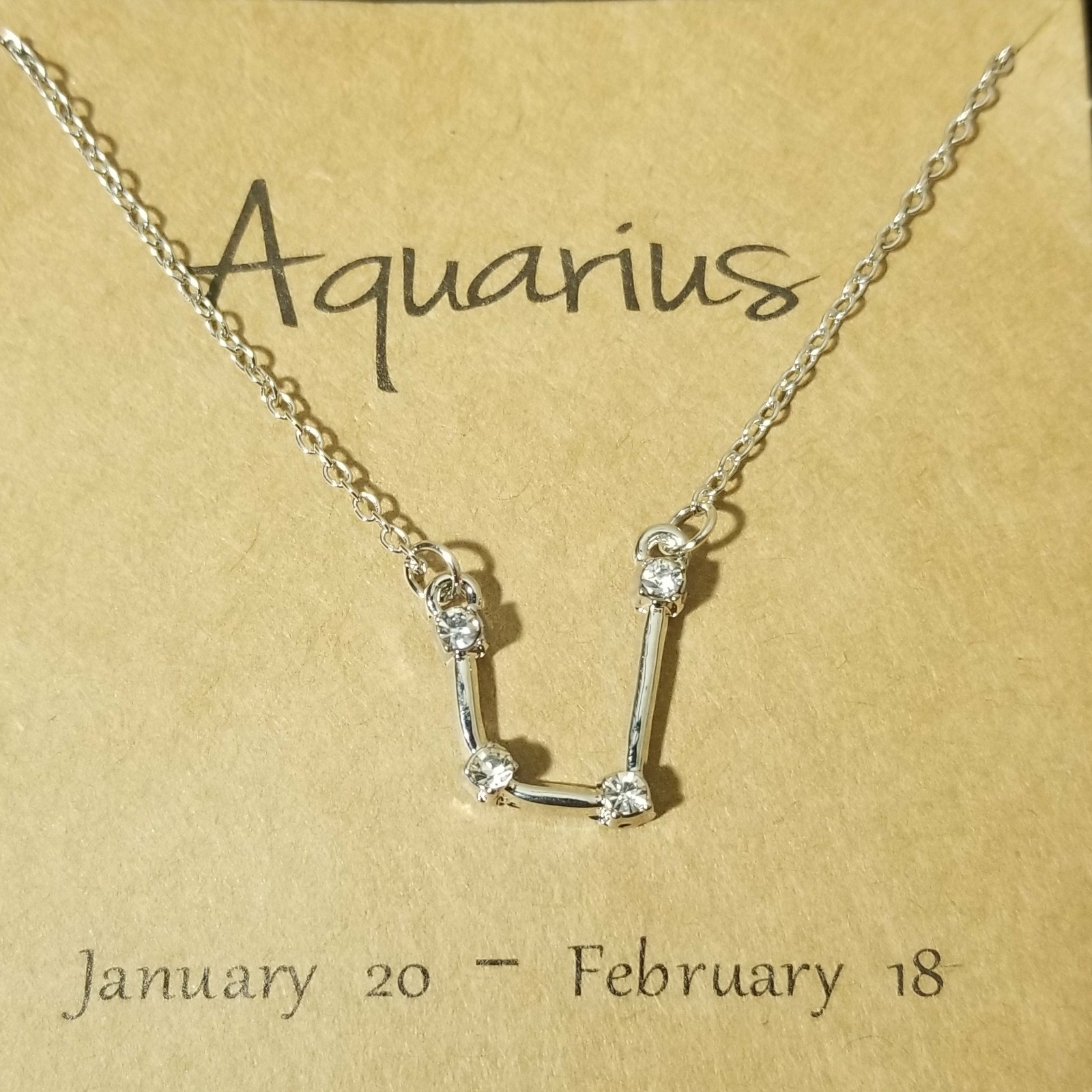 N011 Silver Tone Trendy Shiny Star Zodiac Sign 12 Constellation Pendant Necklace