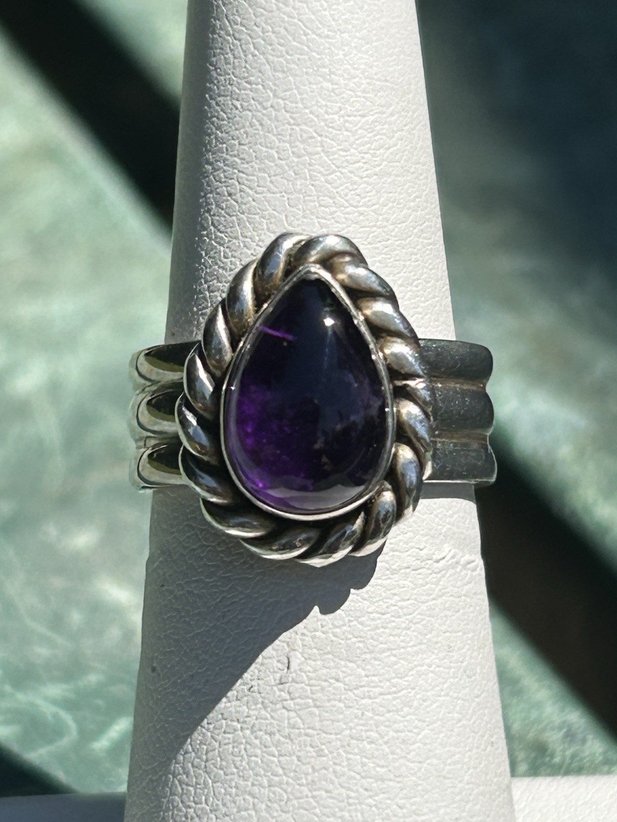 Vintage Nicky Butler Raj Collection India NB 925 Sterling Amethyst Ring Size 6