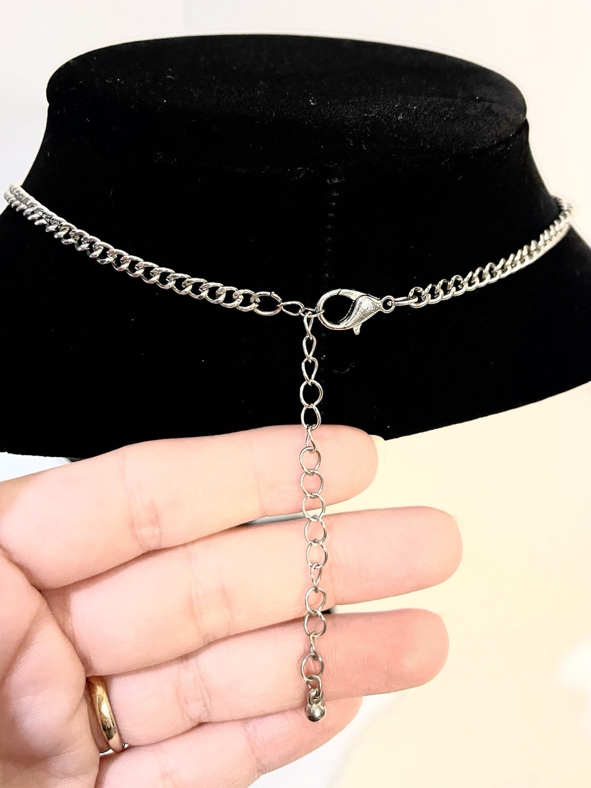 Navy Blue Cascading Waterfall Statement Fashion Costume Jewelry Necklacee w Box