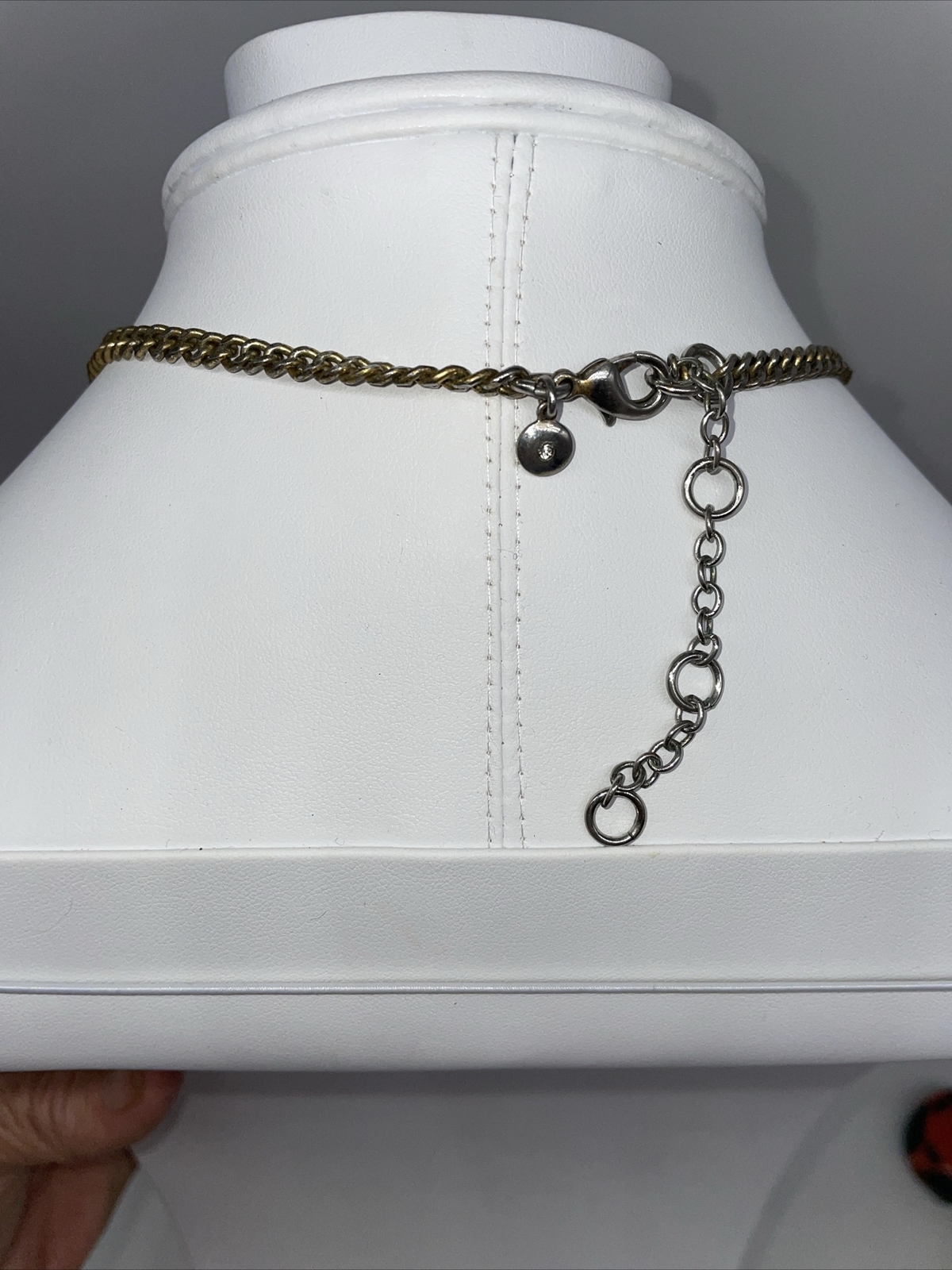 J Crew Necklace Bling Statement Goldtone Clear Rhinestone 16” W/3” Extender