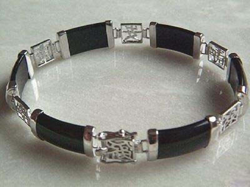 Jade Bracelet Fortune Women Lucky Bangle Plated Gemstone Jewelry Gifts Girls
