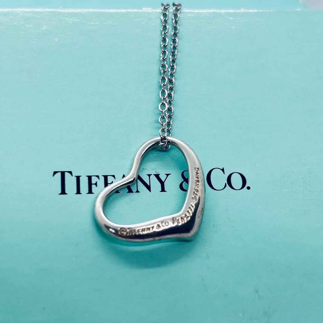 Tiffany open heart necklace silver 925 22mm