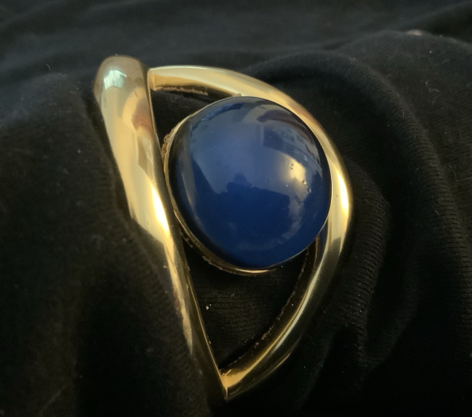 J.CREW WEARABLE ART BLUE STONE CUFF BRACELET WORN ONCE EXC CONDITION!