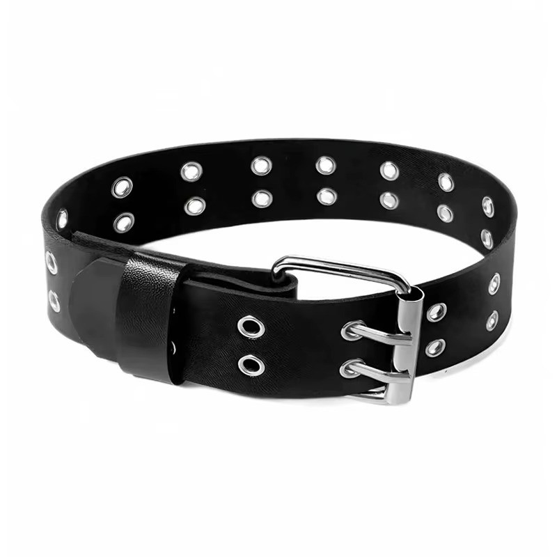 Gothic Punk PU Leather Alloy Spike Rivet Choker Necklace Unisex Rock Club Wear