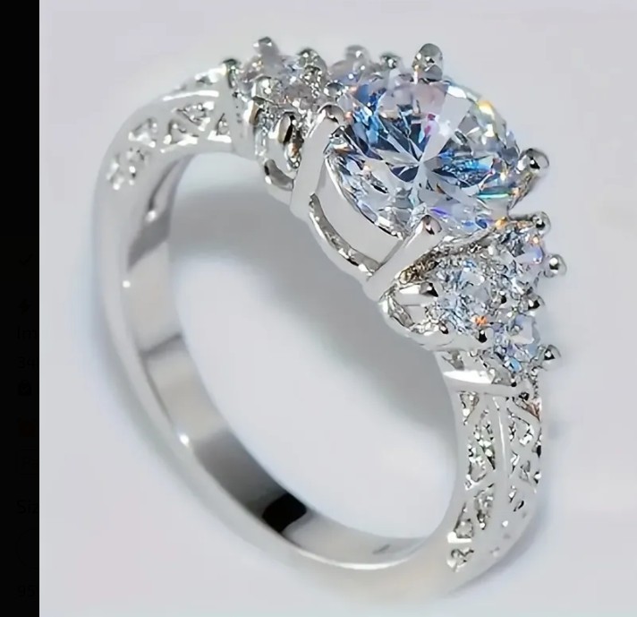 Fashion Engagement Wedding Gift Ring (CZ) Size 7