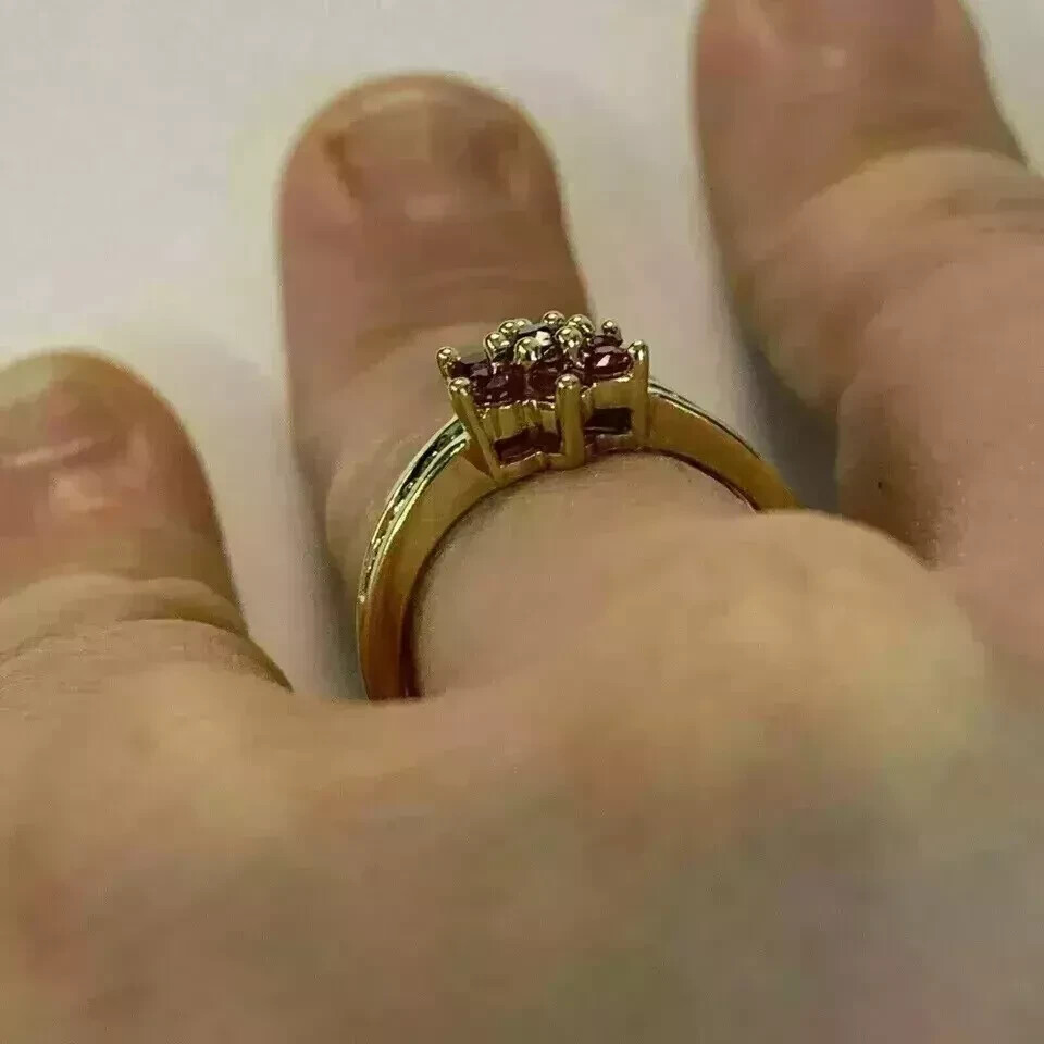 2.80 Ct Round Simulated Red Ruby 14k Yellow Gold Plated Women’s Engagement Ring