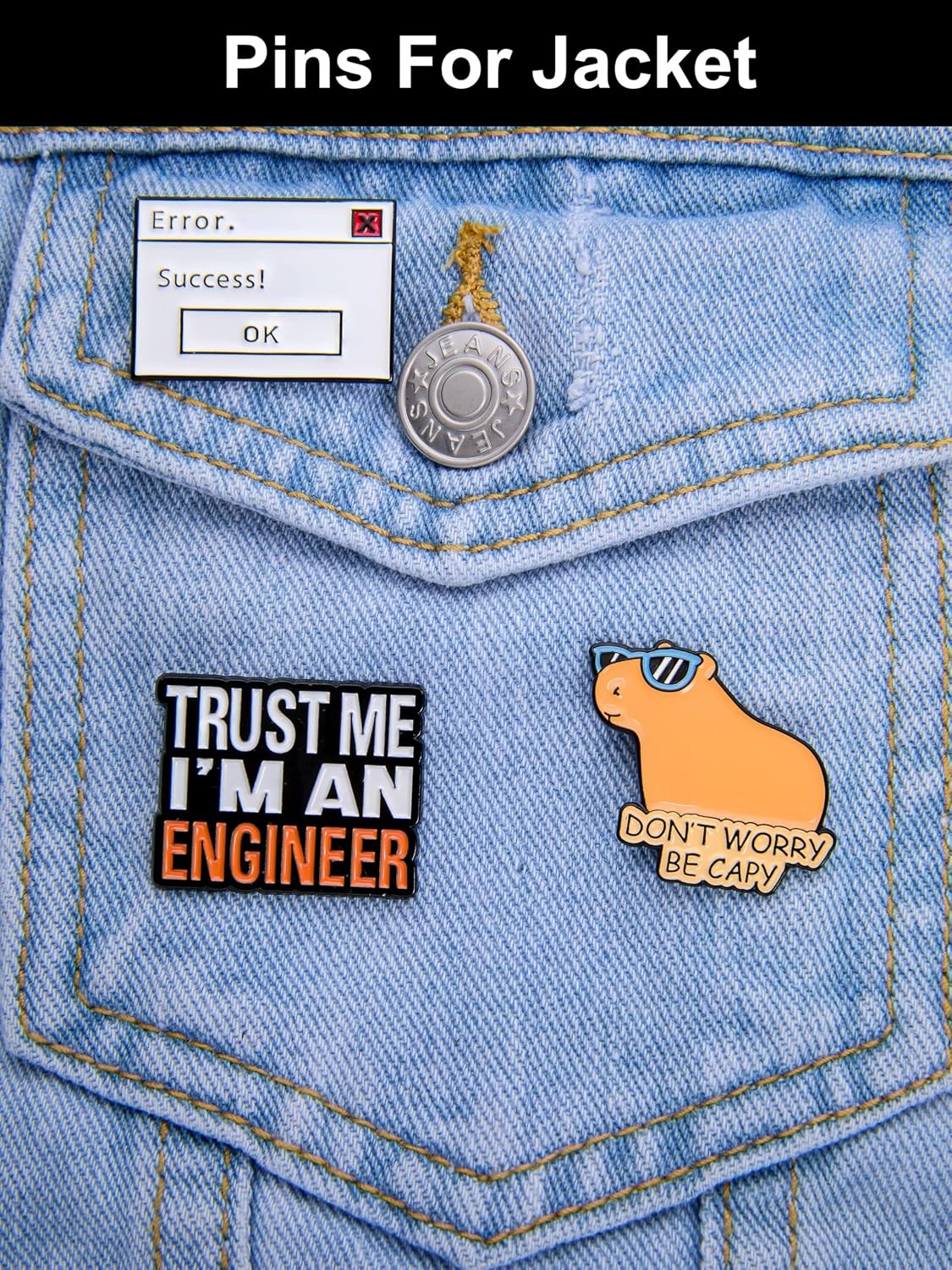 Funny Enamel Pins Set – Geek Humor Designs for Programmers & Meme Fans – Collect