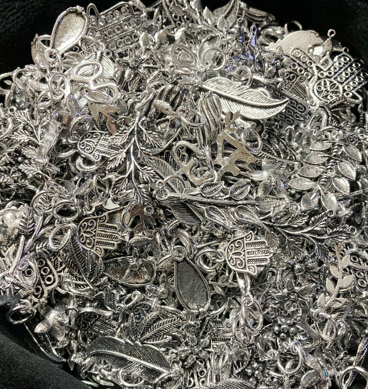 BULK SALE ! Mix Ethnic Oxidized Wholesale 20pcs Lot 925 Silver Plated Pendent