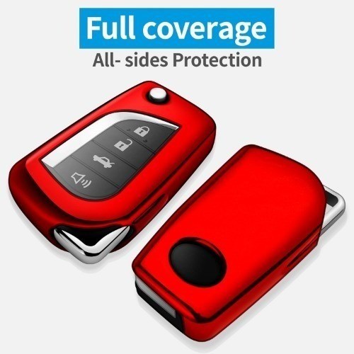 Key Fob Cover, Special Soft TPU Key Case Cover Protector Compatible Color: Red