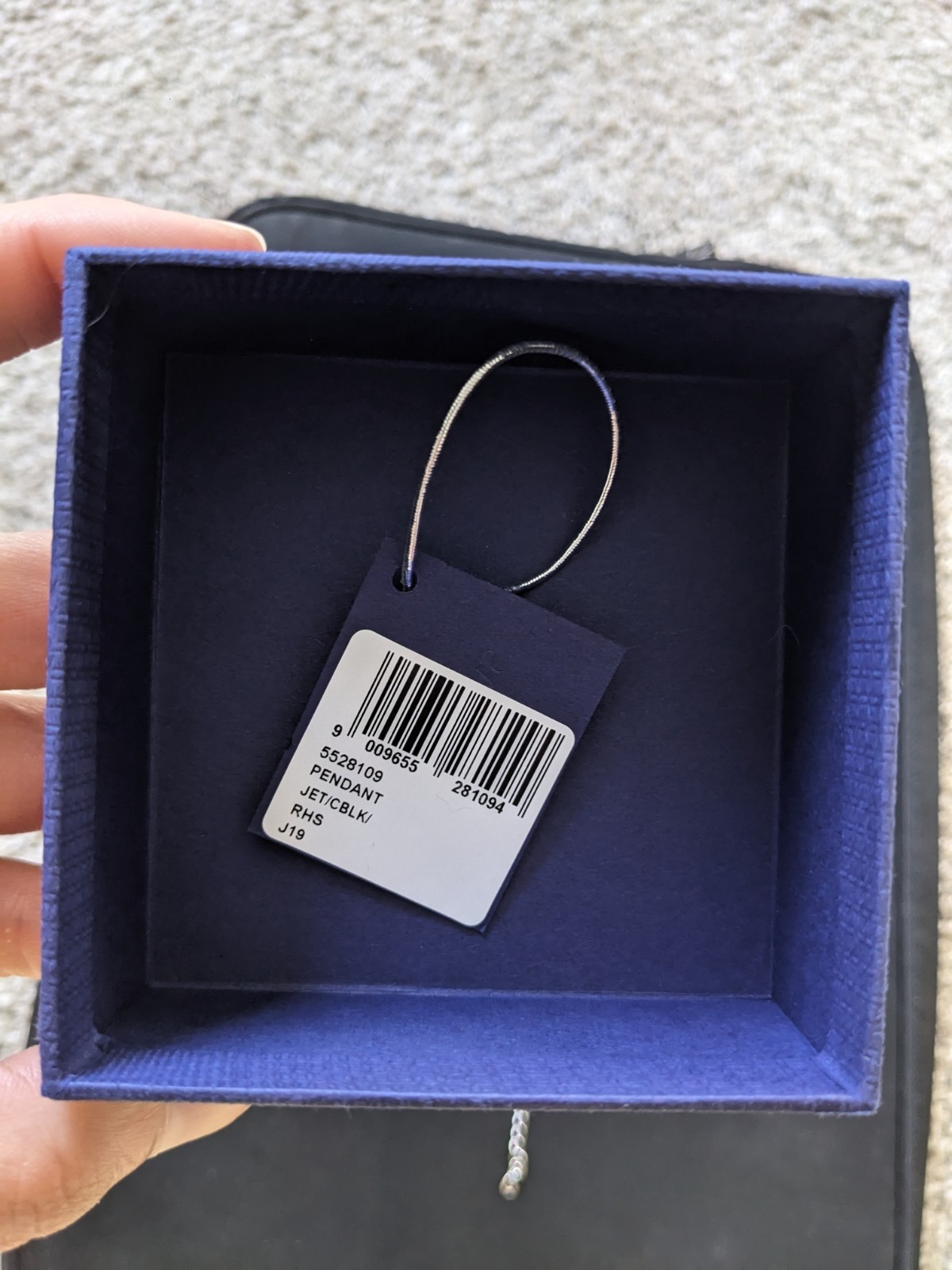 NEVER WORN silver Swarovski Infinity Necklace, in original box with tags, unworn