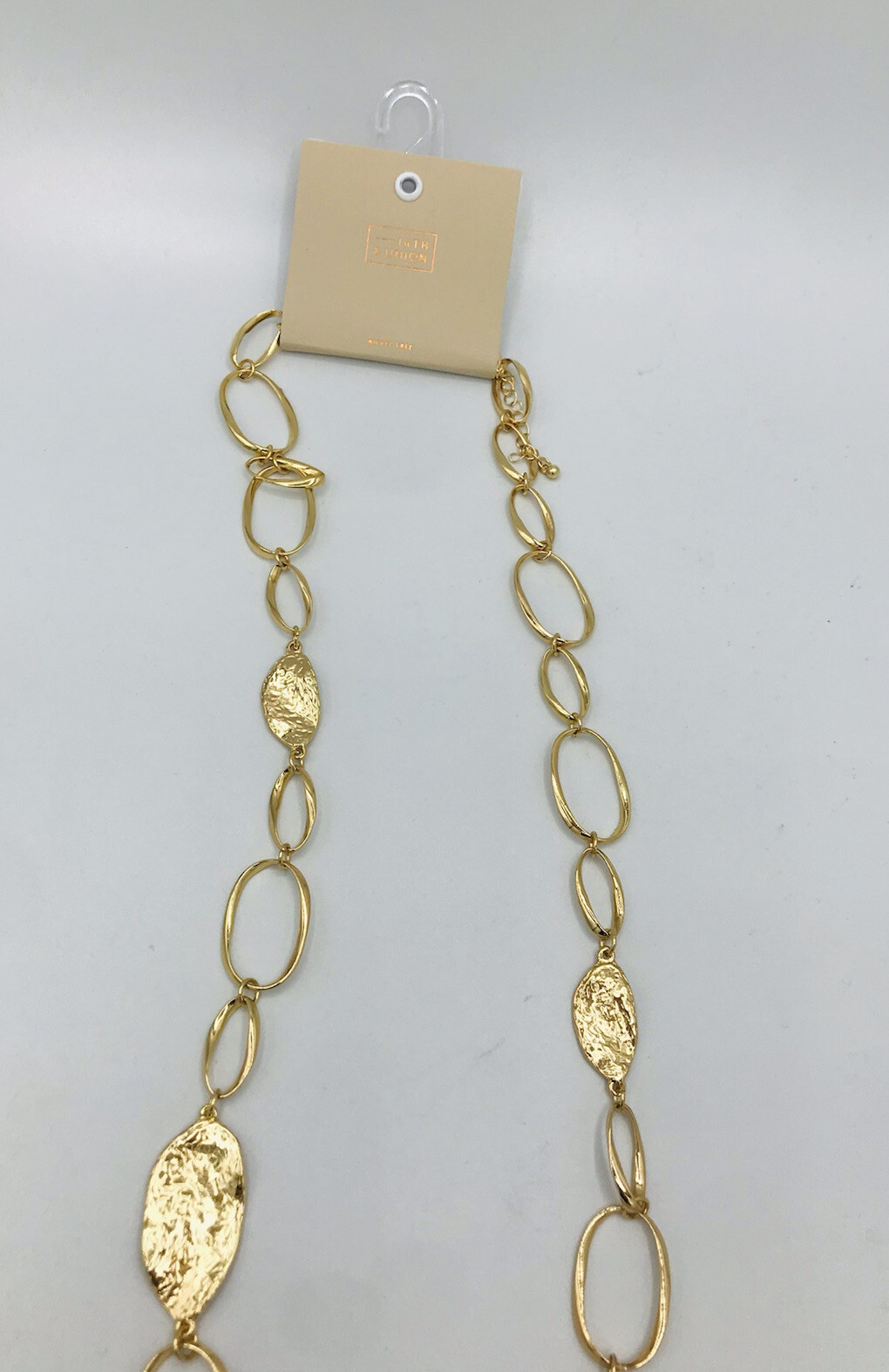 14th & Union Nickel Free Long Necklace Oval Twist Linked 34″ L Gold