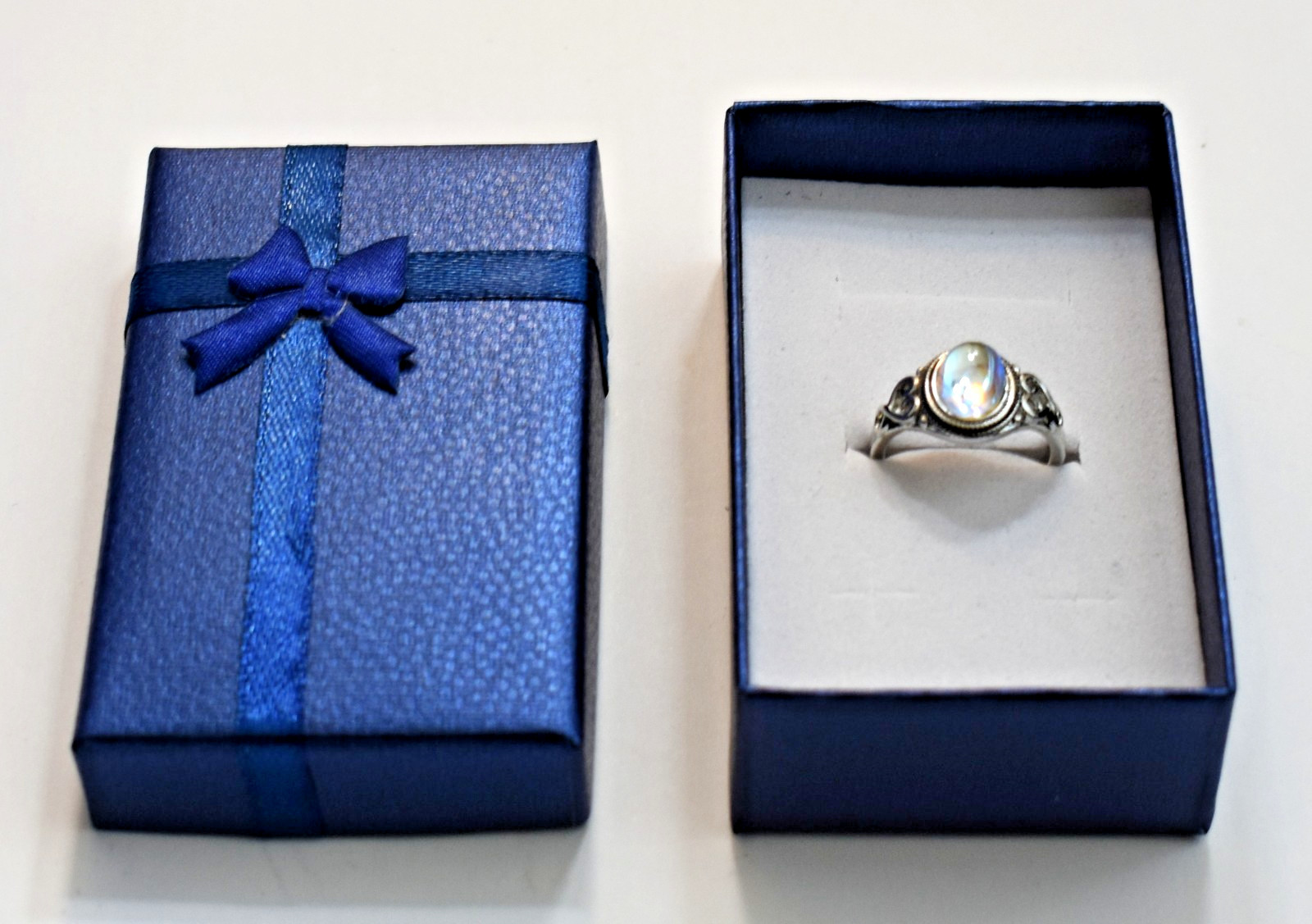 Mood Moon Ring SP 925 Sterling Silver Size 7 Gift Boxed