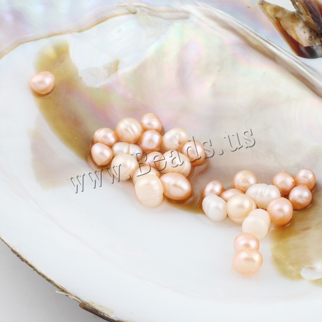 Freshwater/ Akoyas Oyster Natural Pearl Bulk Cultured Round/ Oval 10-50pcs 7-8mm