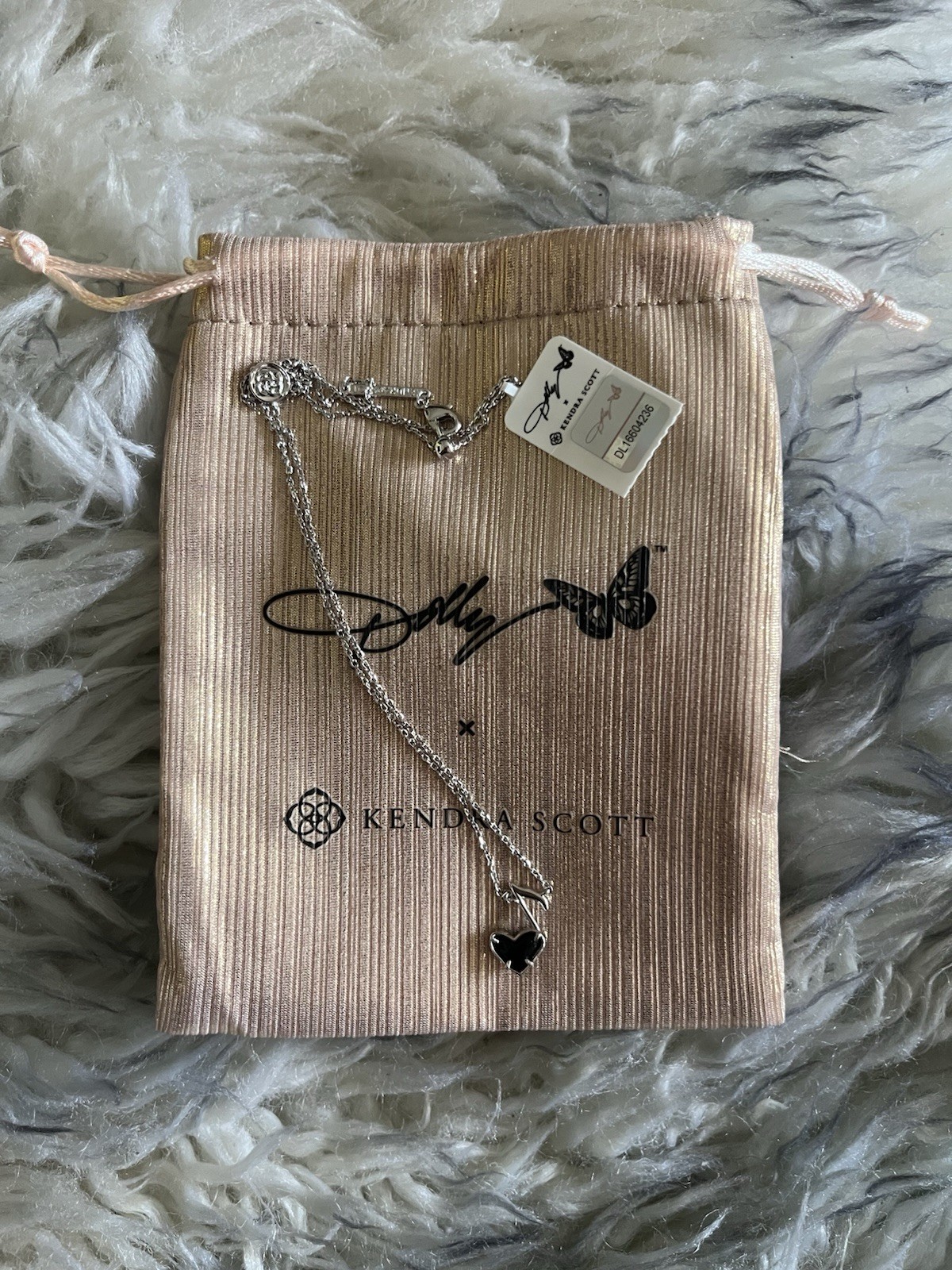 Kendra Scott X Dolly Parton Ari Heart Music Note Necklace New