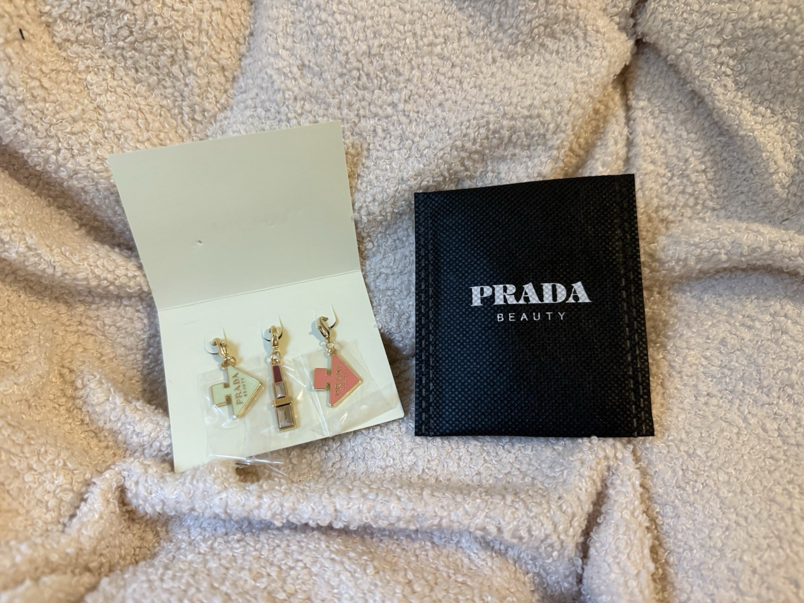 Prada Beauty 3 Piece Mini Charm Set Brand New!
