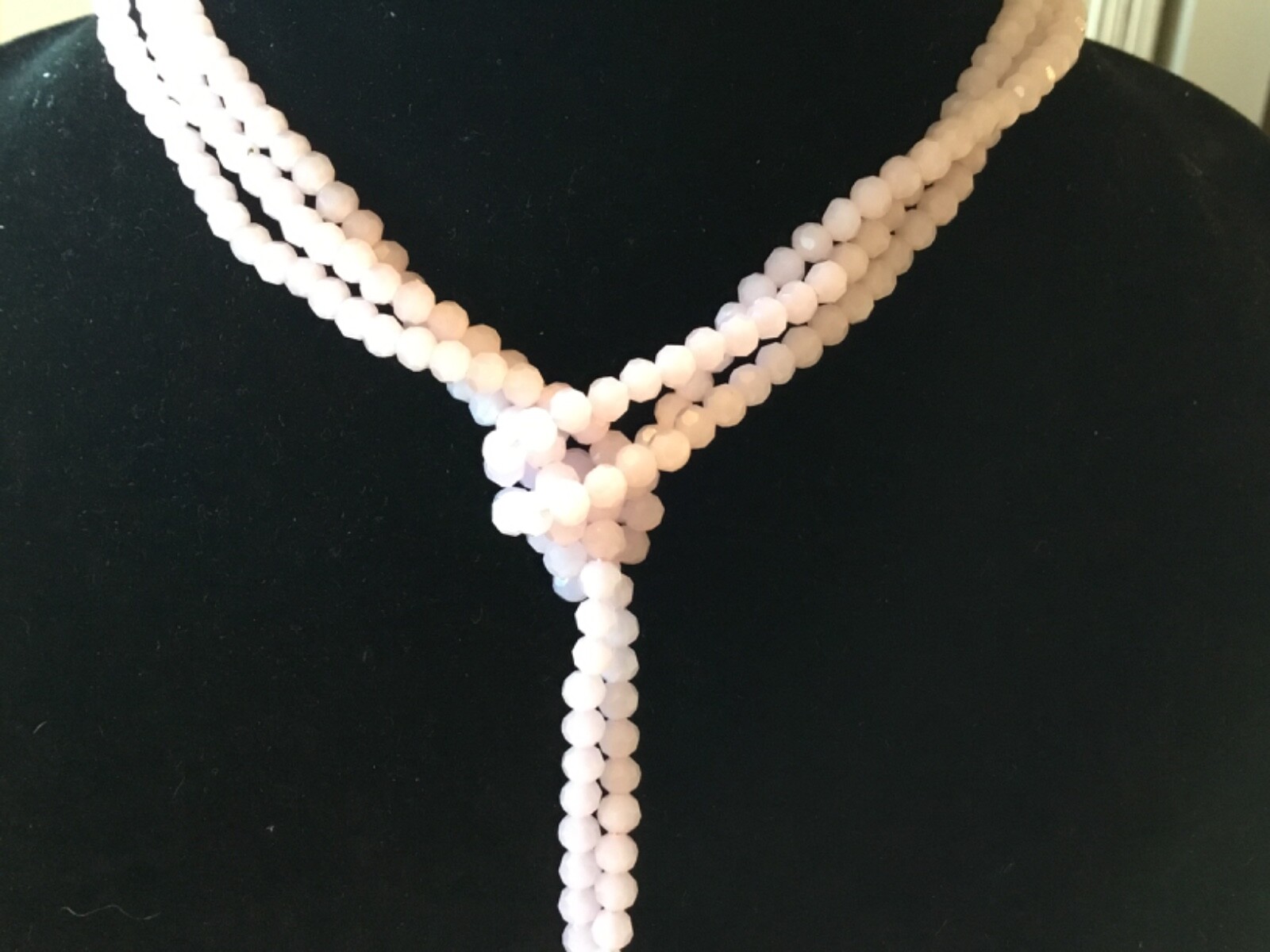 AUTHENTIC HEIDI DAUS SHADES OF PINK CRYSTAL FRENCH LING LARET NECKLACE NO RES