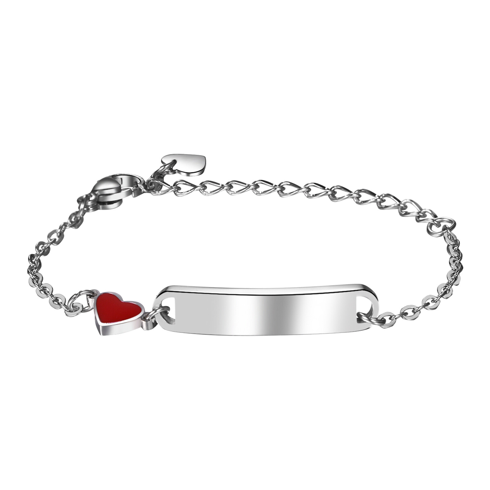 Personalized Kids Name Engraved ID Custom Stainless Steel Bracelet for Children
