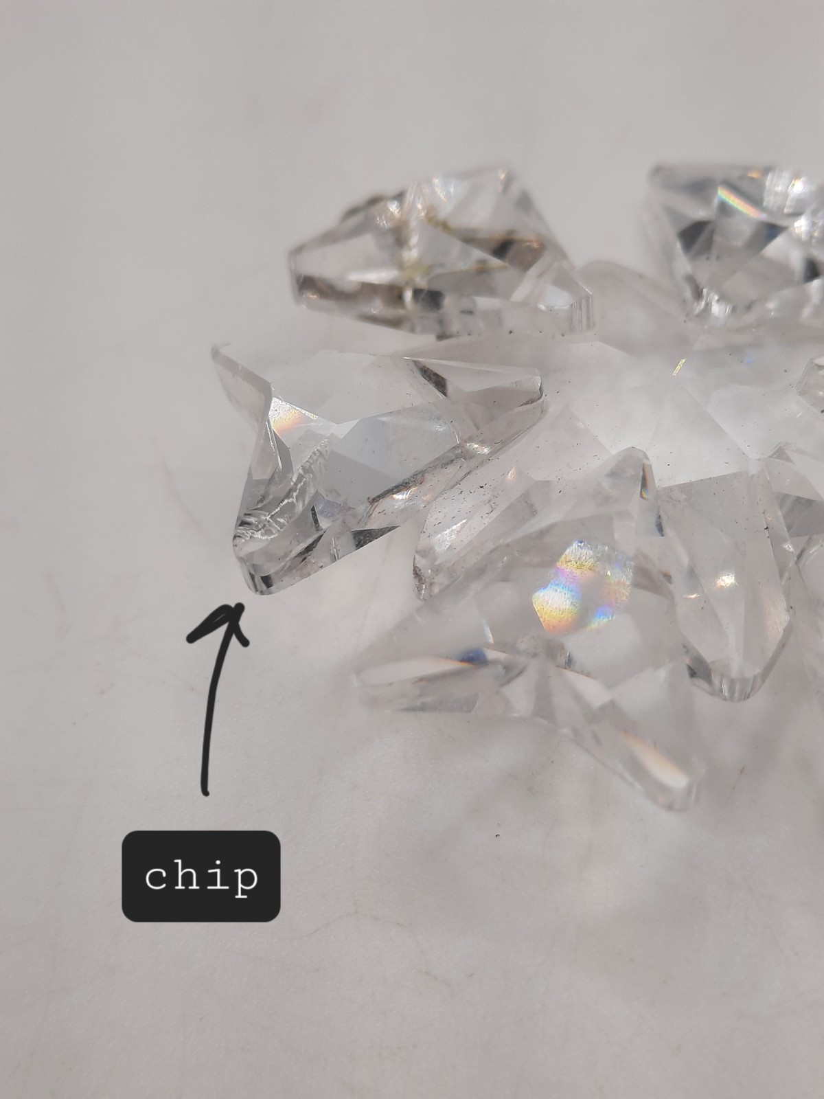 Swarovski Crystal Snowflake Pendant Clear Winter Christmas