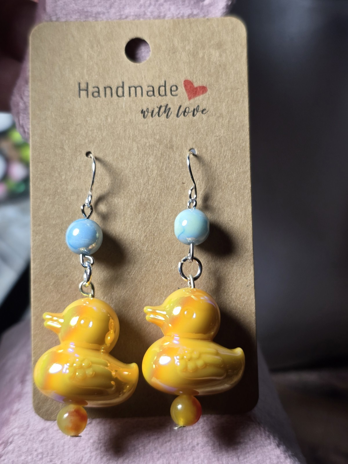 Duck lovers These duck earrings are for you. Handmade and make great gift.