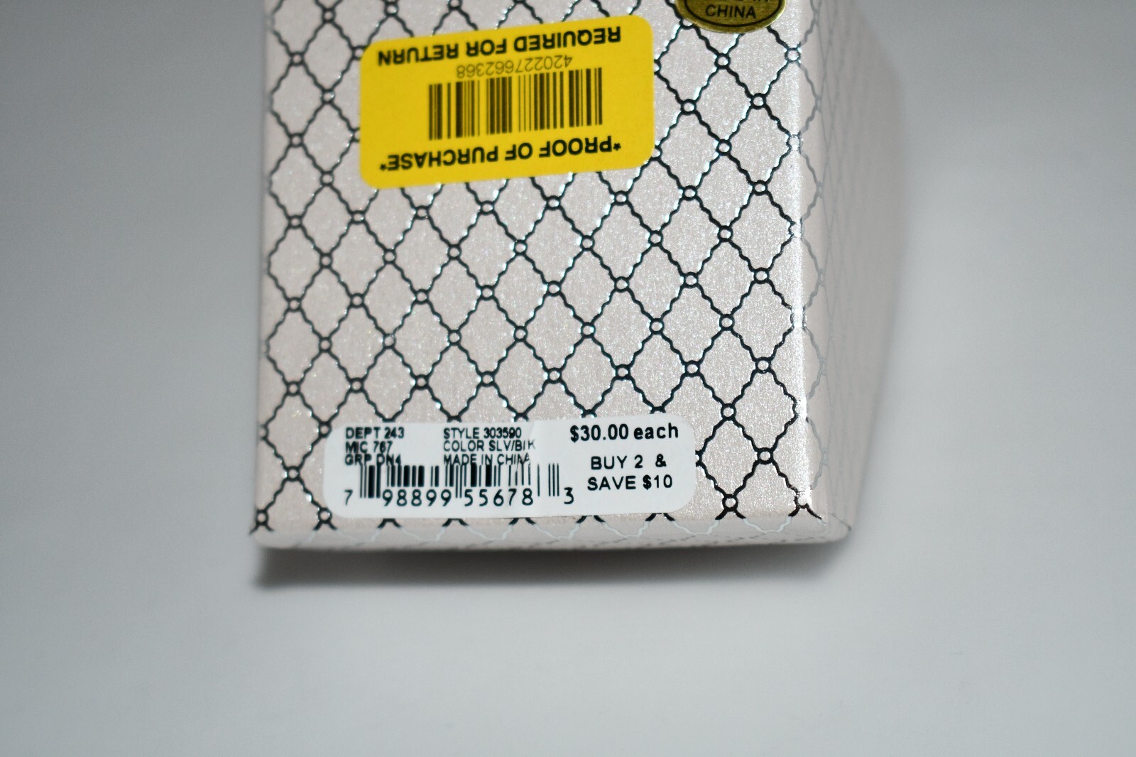 Dillard’s Silver /CZ/Black Dangle Earrings 1.0″ #303590 NWT