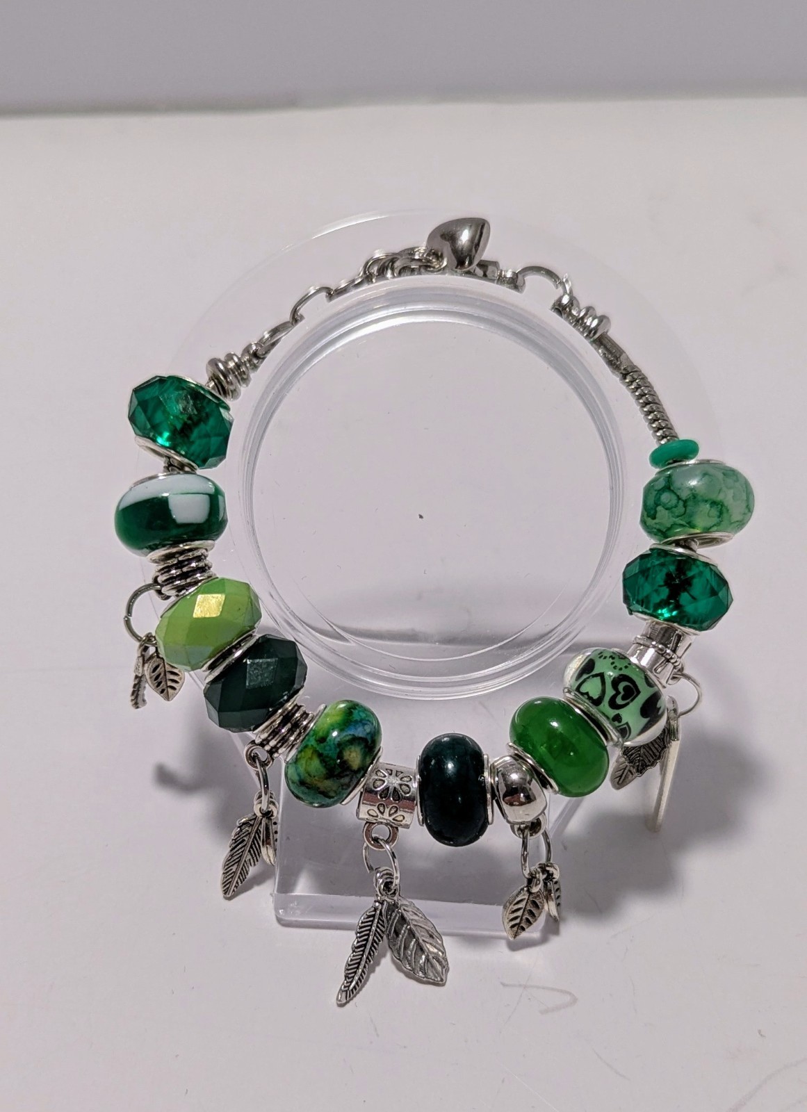 Customizable Silver Bracelets With Large Hole Beads & Charms. OOAK made To Order
