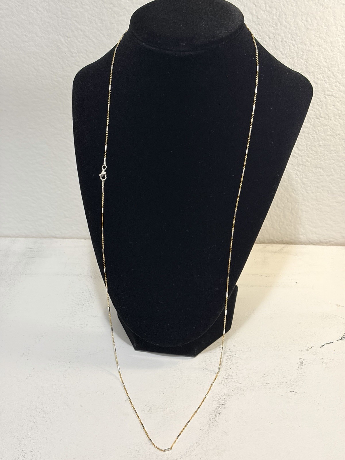 30 inc Sterling silver two tone silver and gold
