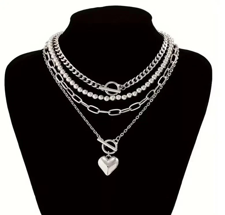 Layered Gold Necklace for Women Non Tarnish Chunky Gold Necklace Stack for Women
